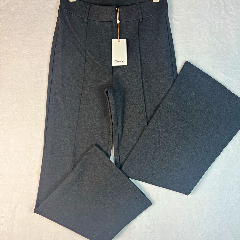 Quince Women’s M Gray Dress Pants High Rise Regular 29" Inseam Office WorkwearpN